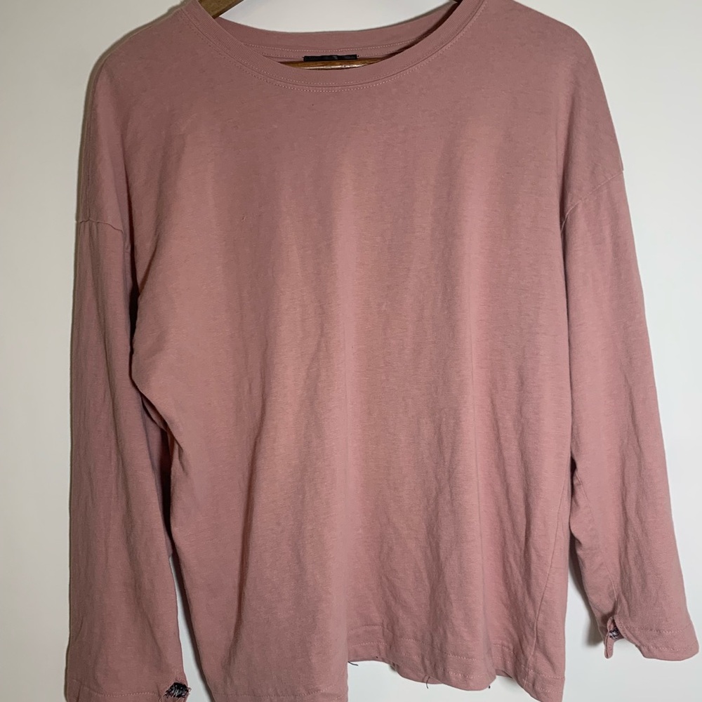 Top shop pink woman’s 3/4 sleeve